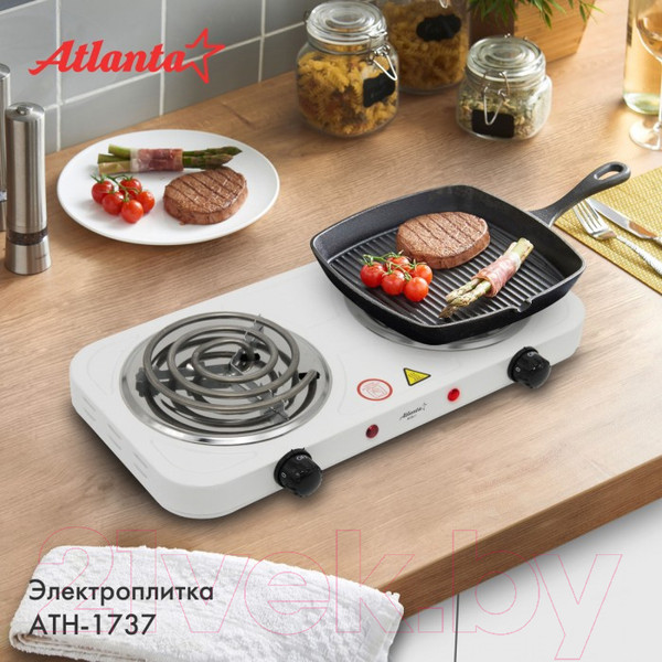 Изображение товара Электрическая настольная плита Atlanta ATH-1737 (белый)