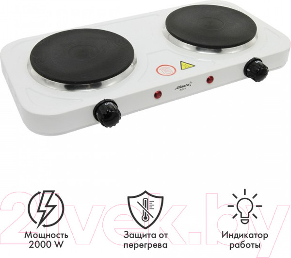 Изображение товара Электрическая настольная плита Atlanta ATH-1739  (белый)