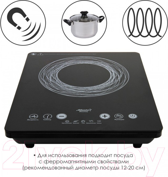 Изображение товара Электрическая настольная плита Atlanta ATH-1759 (черный)