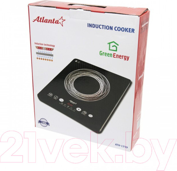Изображение товара Электрическая настольная плита Atlanta ATH-1759 (черный)