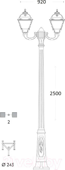 Изображение товара Фонарь уличный Fumagalli Cefa U23.157.R20.VXF1R