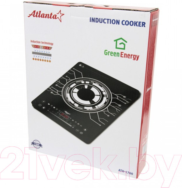 Изображение товара Электрическая настольная плита Atlanta ATH-1760 (черный)