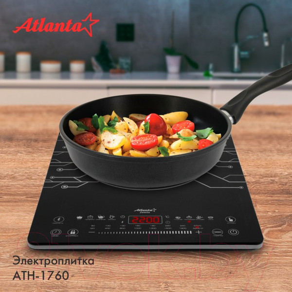 Изображение товара Электрическая настольная плита Atlanta ATH-1760 (черный)