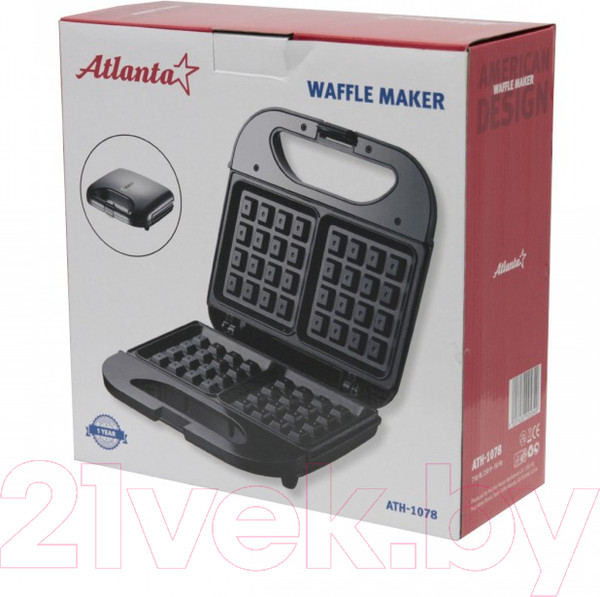 Изображение товара Вафельница Atlanta ATH-1078 (черный)
