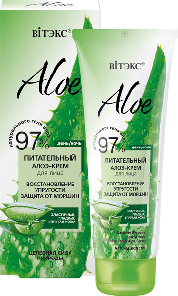 Изображение товара Крем для лица Витэкс Aloe 97% Восстановление упругости Защита от морщин (50мл)