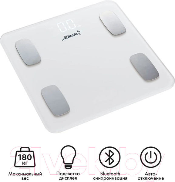 Изображение товара Напольные весы электронные Atlanta ATH-6163 (белый)
