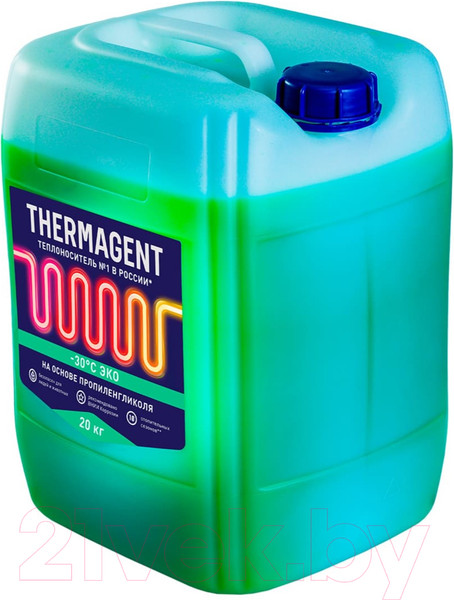 Изображение товара Теплоноситель для систем отопления Thermagent -30°C ЭКО (20л, зеленый)