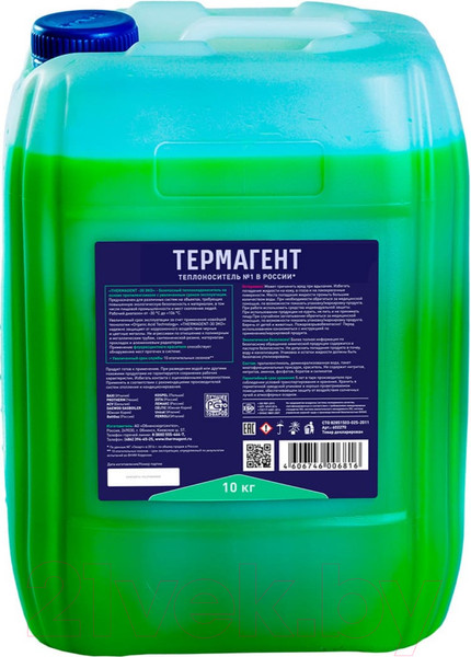 Изображение товара Теплоноситель для систем отопления Thermagent -30°C ЭКО (10л, зеленый)