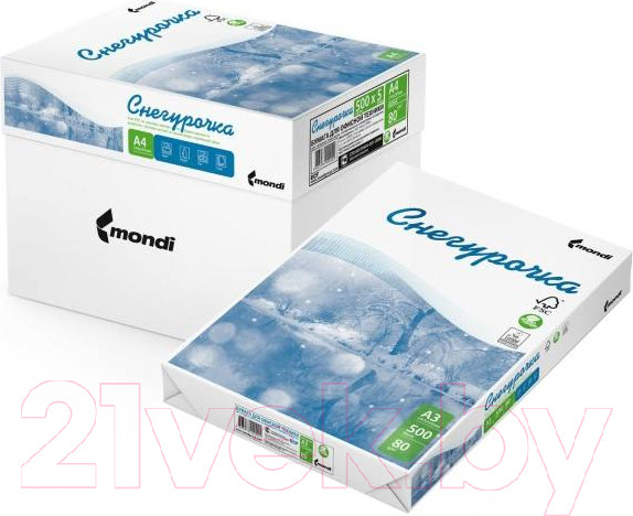 Изображение товара Бумага Снегурочка А4 80г/м2 / SYKT255 (500л)