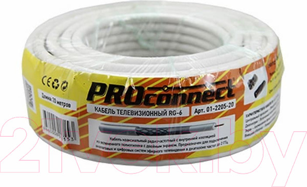 Изображение товара Кабель PROconnect RG-6U / 01-2205-20