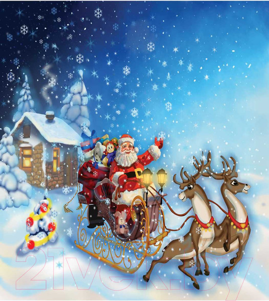 Изображение товара Наволочка декоративная JoyArty Санта везет подарки / sl_19396