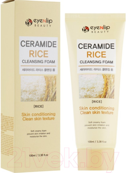 Изображение товара Пенка для умывания Eyenlip Ceramide Rice Cleansing Foam (100мл)