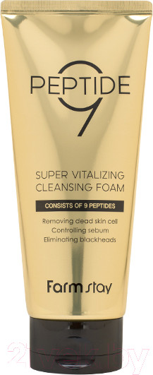 Изображение товара Пенка для умывания FarmStay Peptide 9 Super Vitalizing Cleansing Foam (180мл)