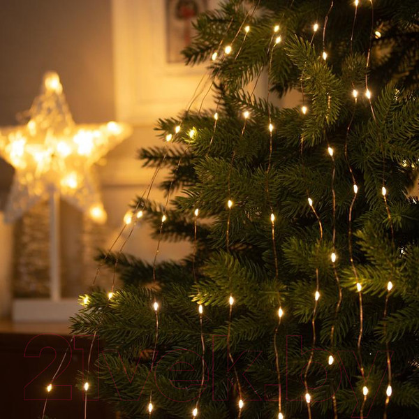 Изображение товара Светодиодная гирлянда Luazon Конский хвост Rosa 5206135 (2м, теплый белый)