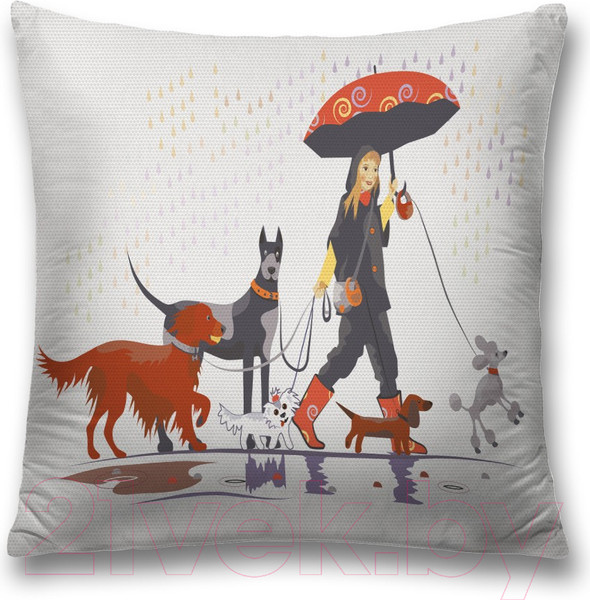Изображение товара Наволочка декоративная JoyArty Дождливая прогулка / sl_14790