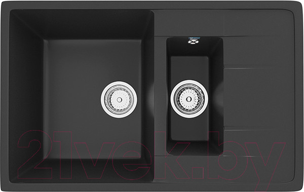 Изображение товара Мойка кухонная Ulgran U-205 (344 ультра-черный)