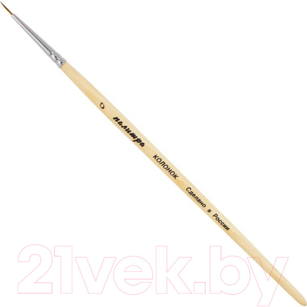 Изображение товара Кисть для рисования ПАЛИТРА Колонок круглая 0 / пЖК1-00.80Б