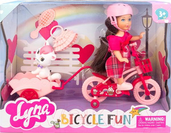 Изображение товара Кукла с аксессуарами Qunxing Toys Милана на велосипеде / 4606