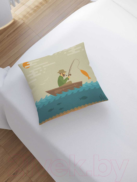 Изображение товара Наволочка декоративная JoyArty Успешная рыбалка / sl_21322