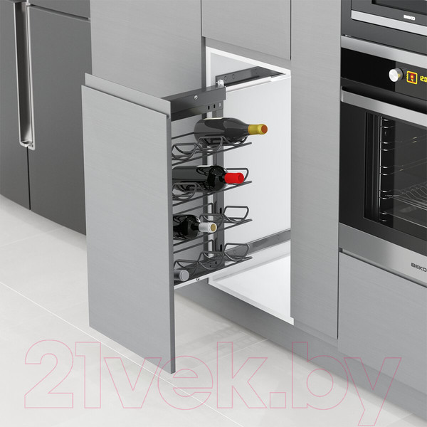 Изображение товара Корзина выдвижная Starax S-2182-A (левое крепление, антрацит)