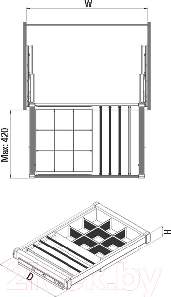 Изображение товара Вешалка выдвижная Starax S-6705-W (белый)