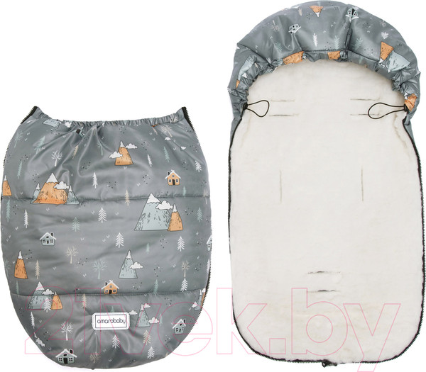 Изображение товара Конверт детский Amarobaby Snowy Baby Горы / AMARO-6102-GR (серый)