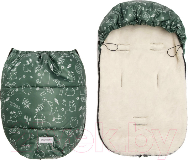 Изображение товара Конверт детский Amarobaby Snowy Baby Зверята / AMARO-6102-ZV (хаки)