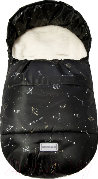 Изображение товара Конверт детский Amarobaby Snowy Baby Космос / AMARO-6102-KS (черный)