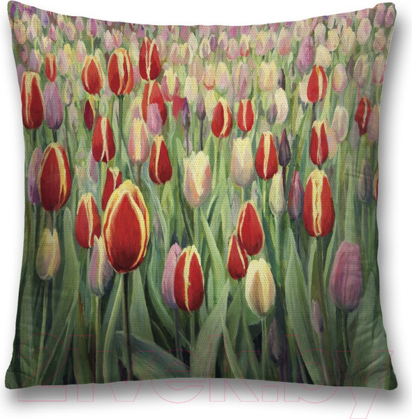 Изображение товара Наволочка декоративная JoyArty Тюльпановый рай / sl_9182