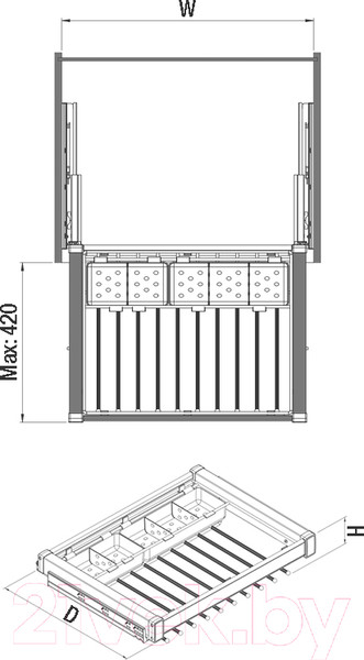 Изображение товара Вешалка выдвижная Starax S-6711-W (белый)