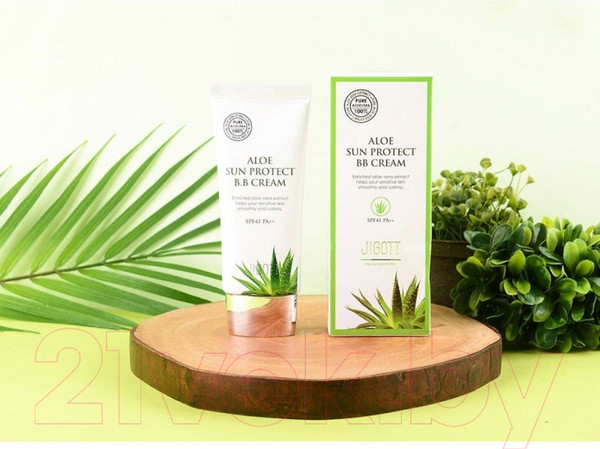 Изображение товара Тональный крем Jigott Aloe Sun Protect B.B Cream SPF41 PA++ (50мл)