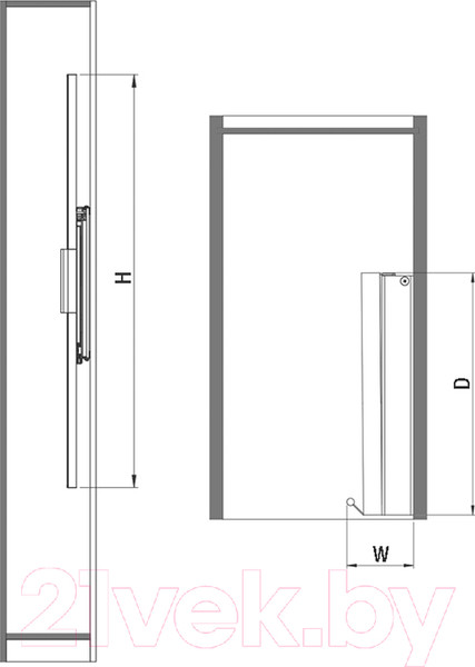 Изображение товара Зеркало для шкафа Starax S-6612-G (серый)