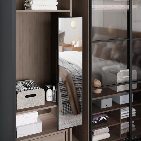 Изображение товара Зеркало для шкафа Starax S-6612-A (антрацит)