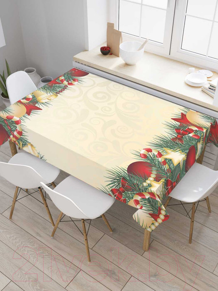 Изображение товара Скатерть JoyArty Новогодние украшения / tc_18943 (120x145)