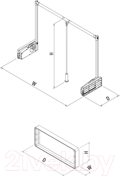 Изображение товара Пантограф мебельный Starax S-6013-G (10кг, серый)