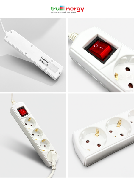 Изображение товара Удлинитель Truenergy ПВС 3x1мм.кв. / 15105 (3м)