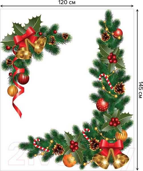 Изображение товара Скатерть JoyArty Елочные украшения / tc_20312 (120x145)