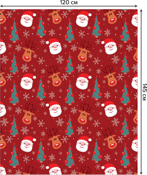 Изображение товара Скатерть JoyArty Санта в снежинках / tc_52793 (120x145)
