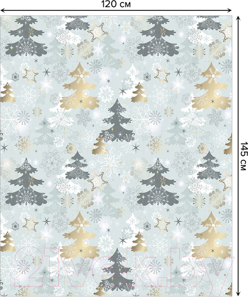 Изображение товара Скатерть JoyArty Праздничные ели / tc_20281 (120x145)