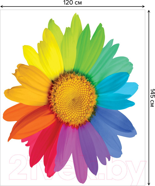 Изображение товара Скатерть JoyArty Радужный цветок / tc_13634 (120x145)