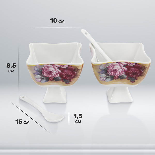 Изображение товара Набор креманок Rosenberg R-060157 (с ложками)