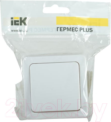 Изображение товара Выключатель IEK Гермес Plus EVMP13-K01-10-54-EC (белый)