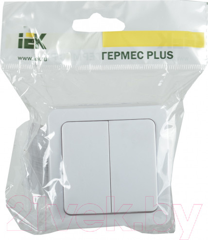 Изображение товара Выключатель IEK Гермес Plus EVMP20-K01-10-54-EC (белый)