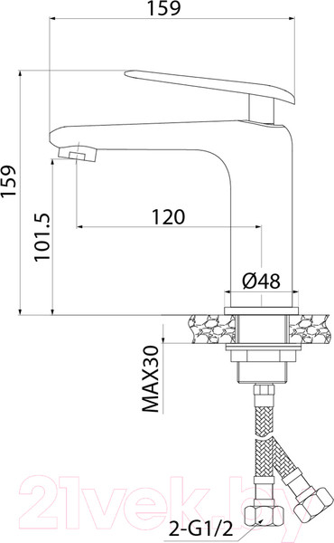 Изображение товара Смеситель IDDIS Dash DASSB00i01