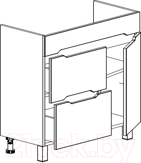 Изображение товара Тумба под умывальник СанитаМебель Сизаль 64.800