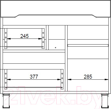 Изображение товара Тумба под умывальник СанитаМебель Сизаль 64.800