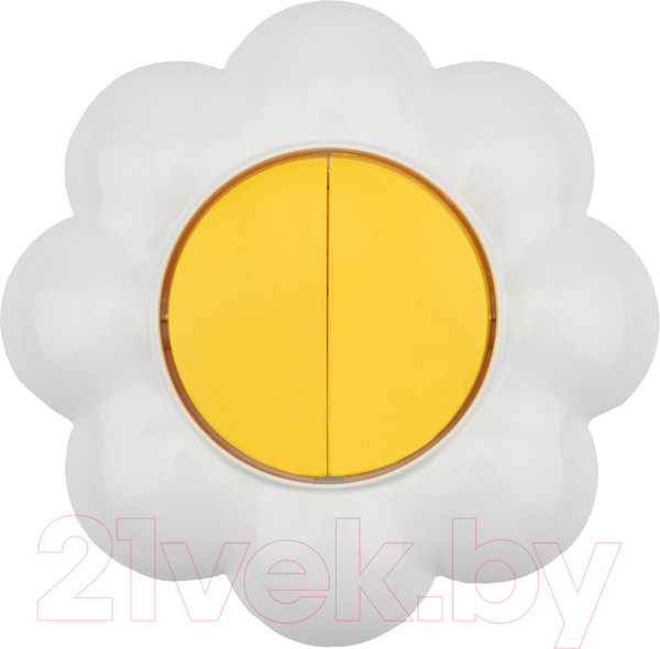 Изображение товара Выключатель Kranz Happy Ромашка KR-78-0621 (желтый/белый)