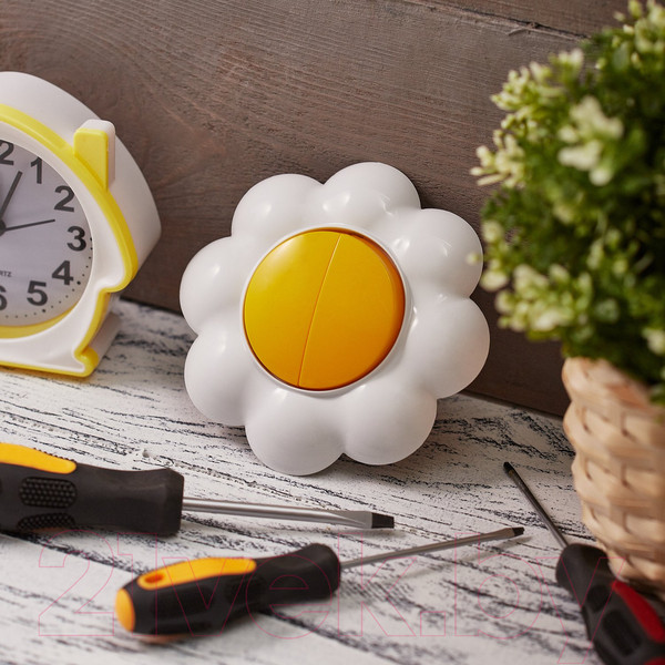 Изображение товара Выключатель Kranz Happy Ромашка KR-78-0621 (желтый/белый)