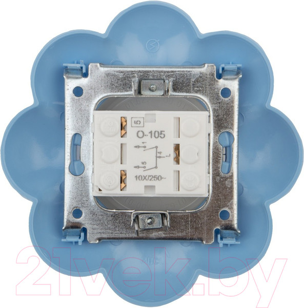 Изображение товара Выключатель Kranz Happy Цветок KR-78-0627 (белый/голубой)