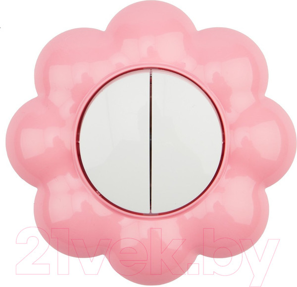 Изображение товара Выключатель Kranz Happy Цветок KR-78-0624 (белый/розовый)